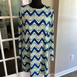 Everly Long Sleeve Slip Shirt Dress with Lining (Sz L)